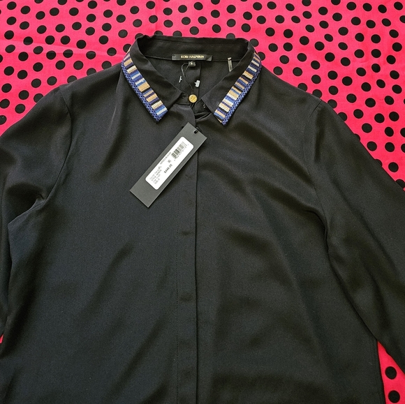 New Women's Kobi Halperin Long Sleeve Designer Blouse Size S. - Picture 2 of 15